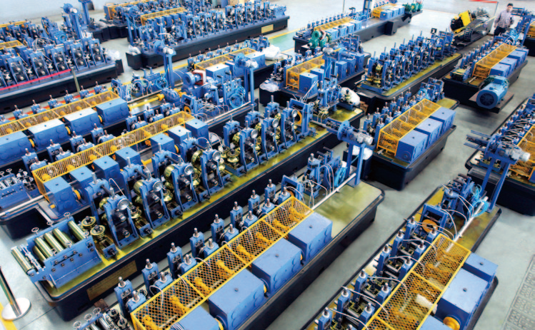 ERW tube mill line and welded steel pipe production equipment