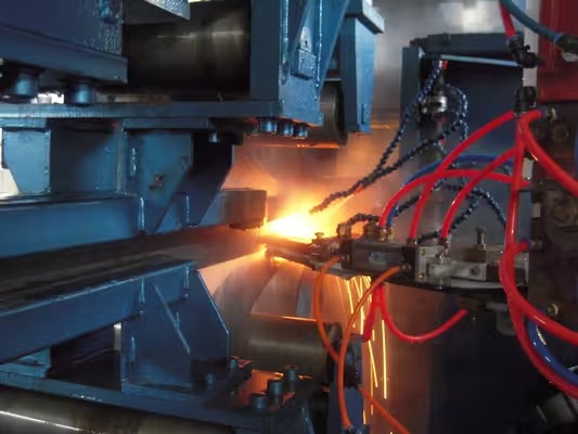 High-frequency welding process on an ERW tube mill line