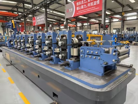High-frequency welded tube mill forming stands and strip guide equipment