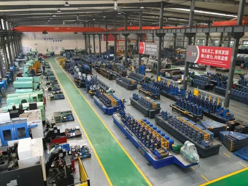 Zhongyue workshop with customized ERW production lines for India, Ethiopia and other overseas orders